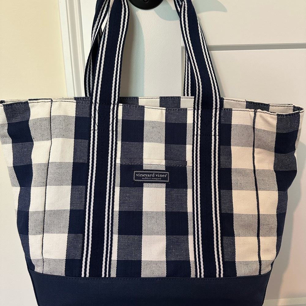 Vineyard Vines Blue and White Striped Tote Bag